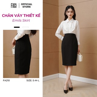 Chân Váy Nữ FACI Emils Chất Tuyết Mưa Thái Cao Cấp Dáng Bút Chì Cạp Cao Có Lót Trong FA210