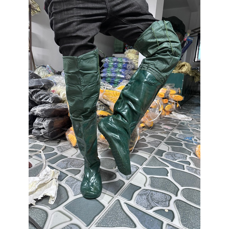 Ủng Buộc Dây Đi Cấy Lội Nước Quân Mã Chống Thấm Siêu Bền