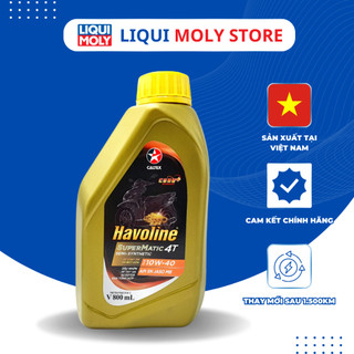 Nhớt xe ga bán tổng hợp Caltex Havoline Super Matic 4T 10w40 800ML