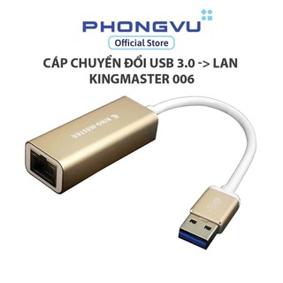 Cáp chuyển đổi USB 3.0 -> Lan Kingmaster 006 - Bảo hành 12 tháng