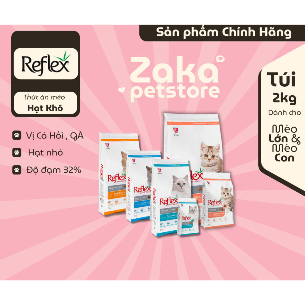 HẠT REFLEX 2KG - CHO MÈO MỌI LỨA TUỔI