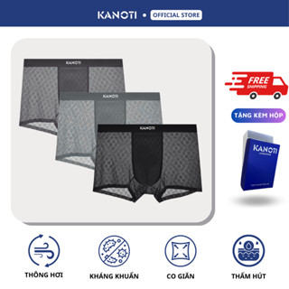 Combo 3 Quần lót nam thun lạnh thông hơi KANOTI, quần sịp nam không đường may thoáng khí, kháng khuẩn bền đẹp CBK033