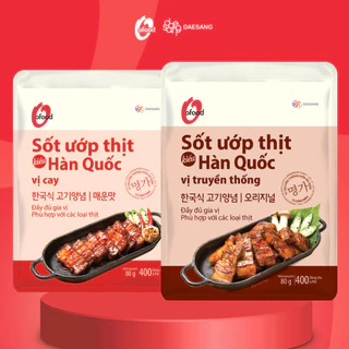 Sốt ướp thịt Hàn Quốc OFood gói 80g, giúp thị mềm, ngọt, thơm dậy vị dùng cho 400g thịt