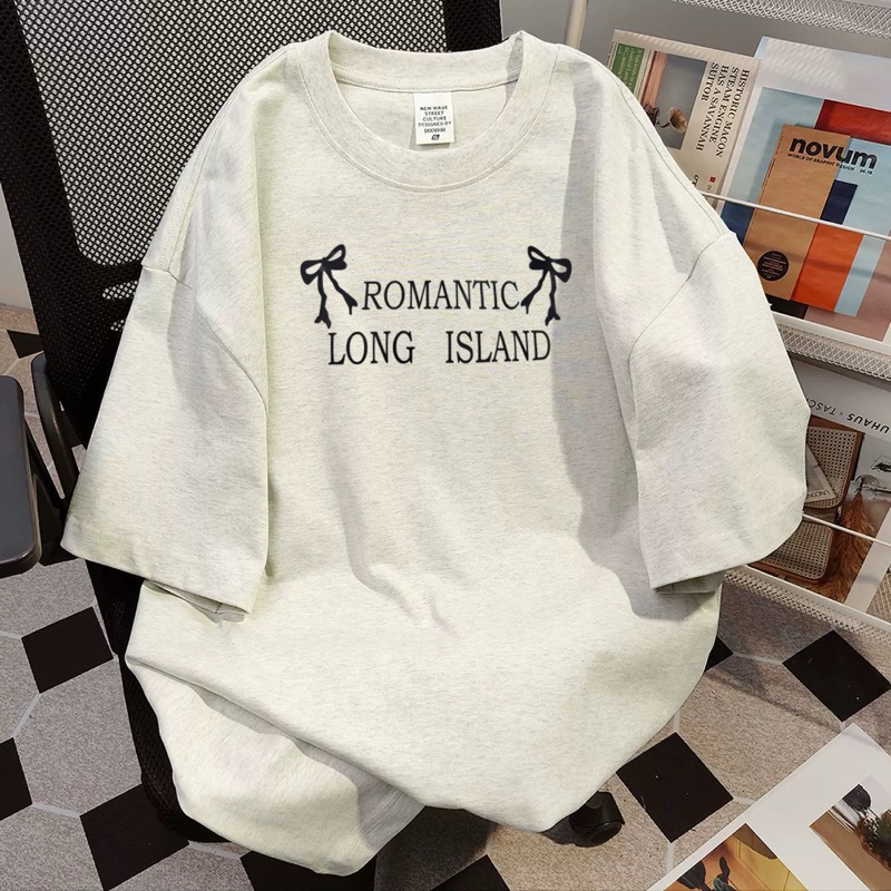 Áo thun nữ .áo phông nam nữ form rộng chất cotton thấm hút mồ hôi in hình nơ xanh tay lỡ | BigBuy360 - bigbuy360.vn