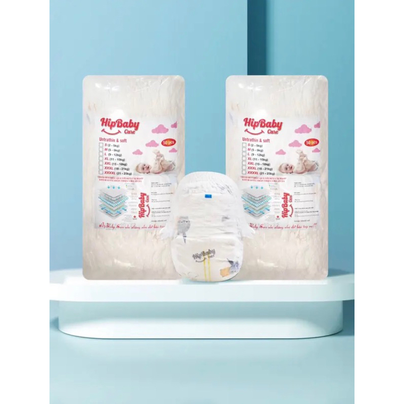 COMBO 50 - 100 miếng bỉm HipBabycre  Phiên bản  Nâng cấp ( Hip A) đủ các size S/M/L/XL/2XL/3XL