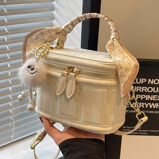 TT015 Túi xách nữ túi dáng cốp đeo chéo cầm tay da loang tặng phụ kiện móc khóa dễ thương