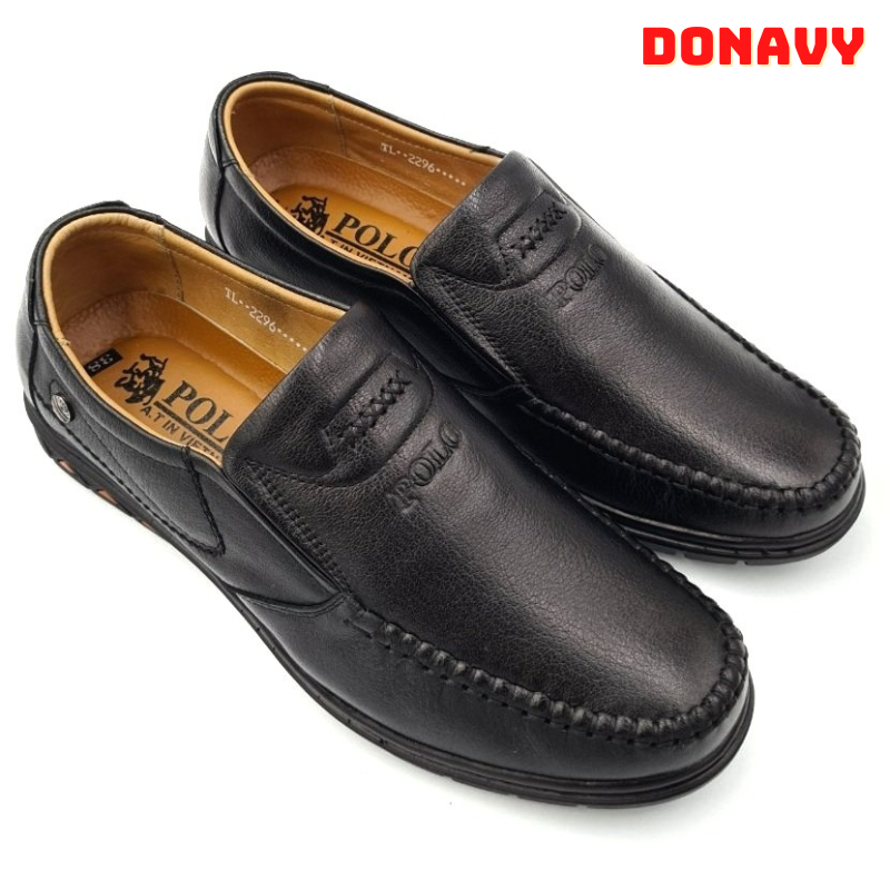 {Tặng Kèm Vớ} Giày Da Nam, Giày Lười Nam Cao Cấp Thiết Kế Tinh Tế Phong Cách Dễ Xỏ Và Ôm Chân D.GLKV