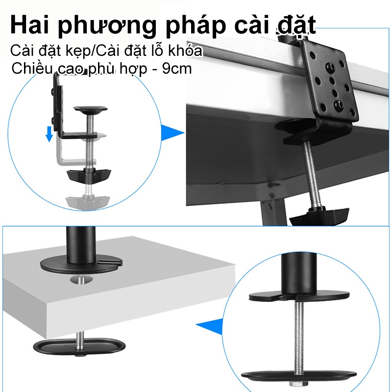 Giá Treo Màn Hình 17-34 Inch Kèm Giá Đỡ Laptop / Tải Trọng 8Kg | BigBuy360 - bigbuy360.vn