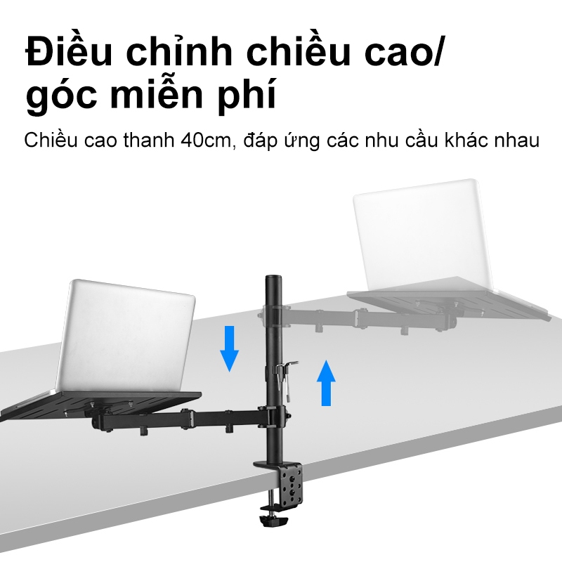 Giá Treo Màn Hình 17-34 Inch Kèm Giá Đỡ Laptop / Tải Trọng 8Kg | BigBuy360 - bigbuy360.vn