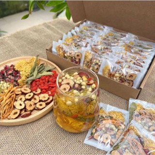 COMBO 30 Trà Đông Trùng Hạ Thảo 7 Vị, Trà Thảo Mộc Dưỡng Nhan Giúp Đẹp Da, Bồi Bổ Khí Huyết