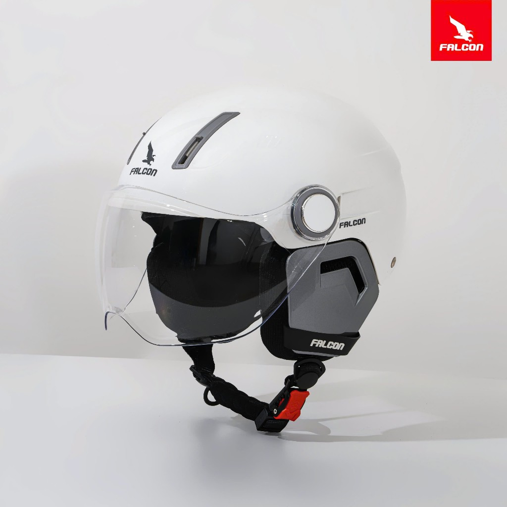 Mũ Bảo Hiểm Xe Máy Falcon F17 Có Đệm Tai Che Nắng