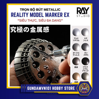 [MÃ EX-R / SET] BÚT SƠN CAO CẤP RAY STUDIO METALLIC REALITY MARKER EX GỐC NƯỚC - màu kim loại tô mô hình gundam marker