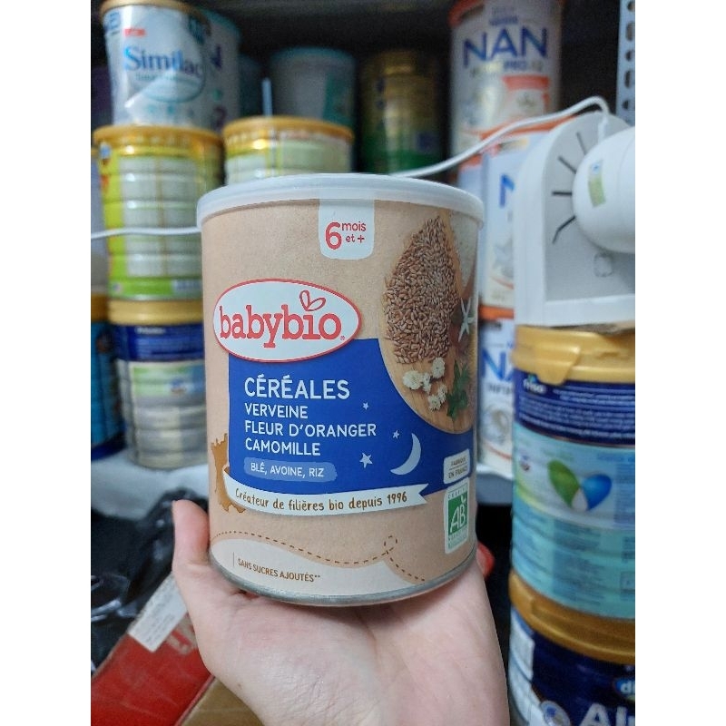 [ HCM ] Bột ăn dặm pha sữa hữu cơ bổ sung Vitamin B1 cho bé từ 6 tháng Babybio 220g