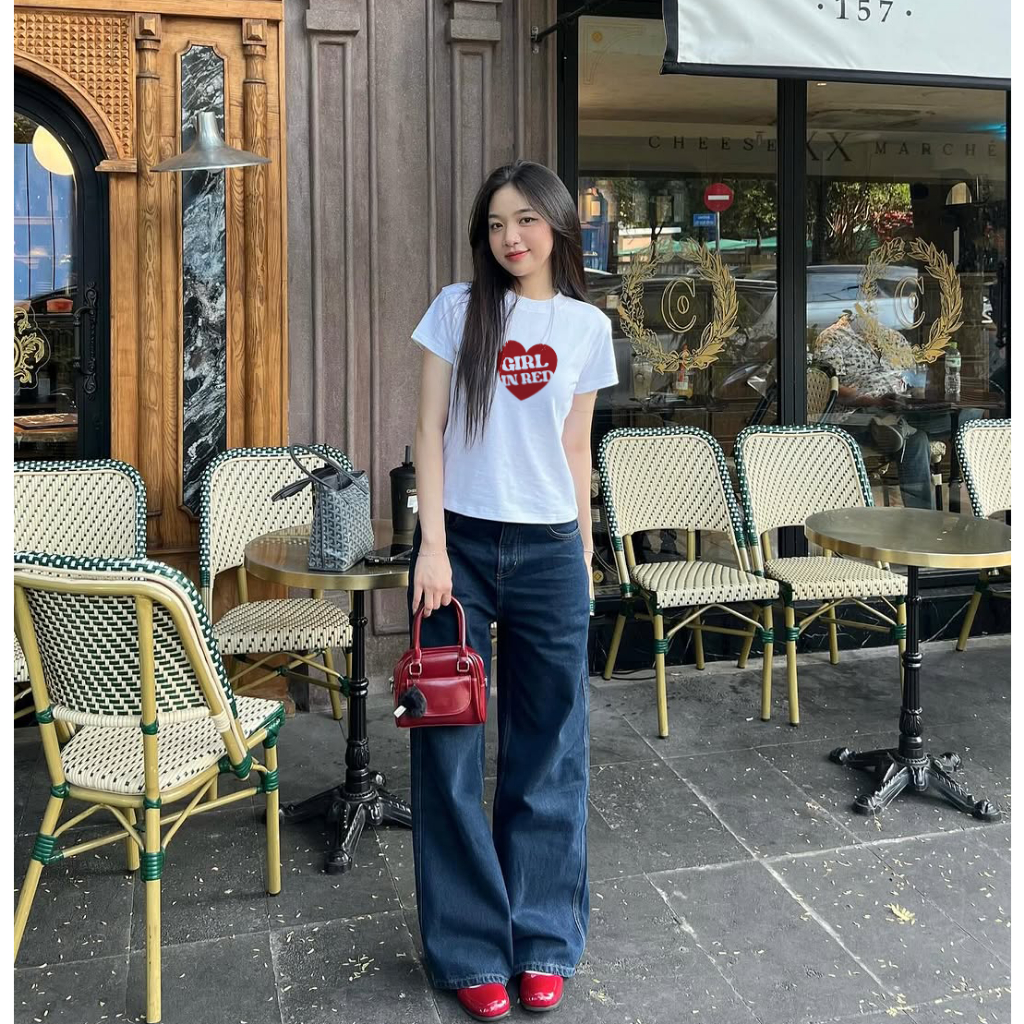 Áo Thun Babytee Mẫu Girl In Red- 100% Cotton 2C Mềm Mại, Thoáng Mát | BigBuy360 - bigbuy360.vn