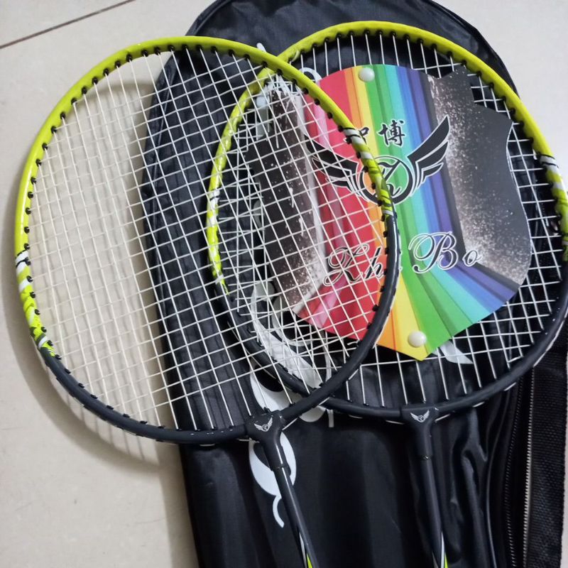 Túi 2 vợt cầu lông, vợt cầu lông dây căng nhẹ tay