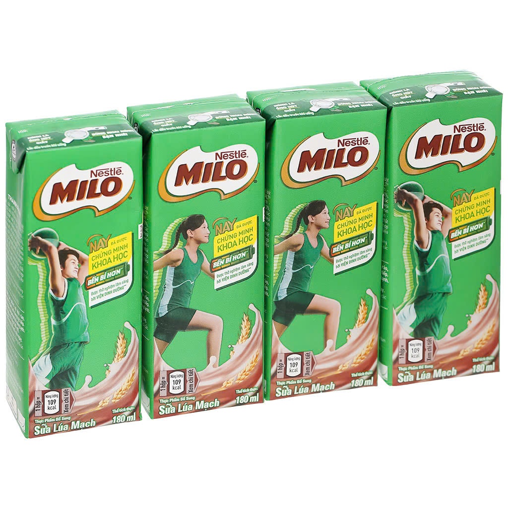 Sữa lúa mạch Nestle Milo 180ml