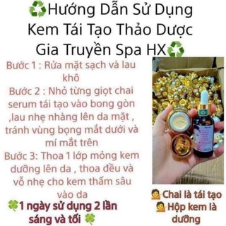 Combo Serum và Kem Face Tái Tạo Đông Y Gia Truyền Thảo Dược