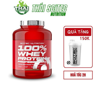 [Tặng bình lắc] Whey Protein 2,35kg | Sữa tăng cơ 100% Whey Protein Professional - Chính hãng Scitec Nutrition
