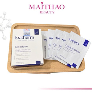 ( Date 7/2025) Kem Tái Tạo Phục Hồi Tổn Thương Da Và Ngăn Ngừa Sẹo Cicaderm Cream Ivatherm 1.5ml