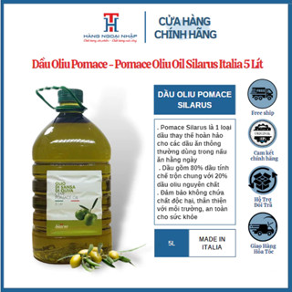 Dầu Olive Pomace Silarus/Mazza Italia Cao Cấp 5L Chuyên Dùng Hằng Ngày, Bảo Vệ Sức Khỏe [Tặng Lá Gia Vị RoseMary]