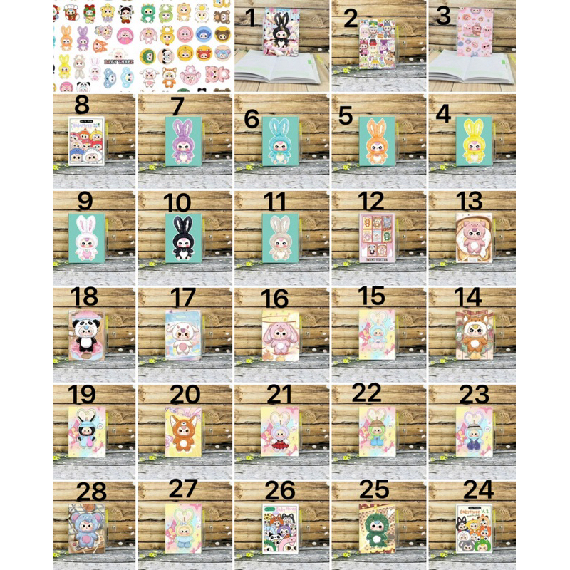 Sổ baby three tặng kèm bút / sổ viết hình baby three dễ thương/ tập baby three