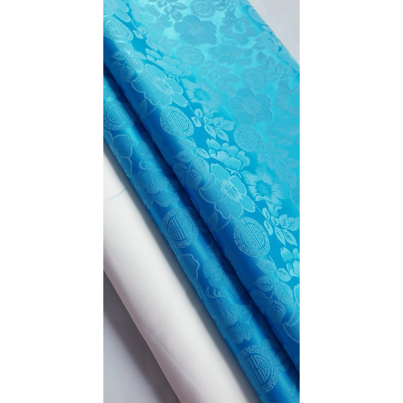 LỤA GẤM HOA THỌ- MÀU Xanh