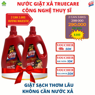 Combo 2 can 3Kg6 Nước giặt xả True Care,  5in1 giặt sạch thơm lâu không cần nước xả.