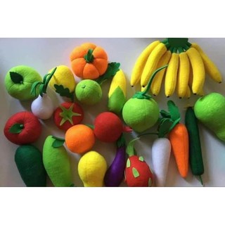 Củ quả vải nỉ đồ dùng mầm non