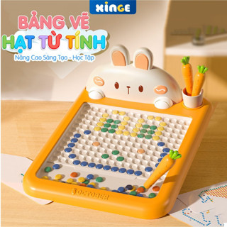 Bảng vẽ xếp hình nam châm từ tính XINGE, rèn luyện tư duy, phối hợp tay mắt, đồ chơi điều khiển hạt từ tính an toàn