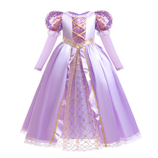   HỎA TỐC  Váy đầm công chúa Tóc Mây Rapunzel cho bé gái Halloween Váy sinh nhật cho bé 