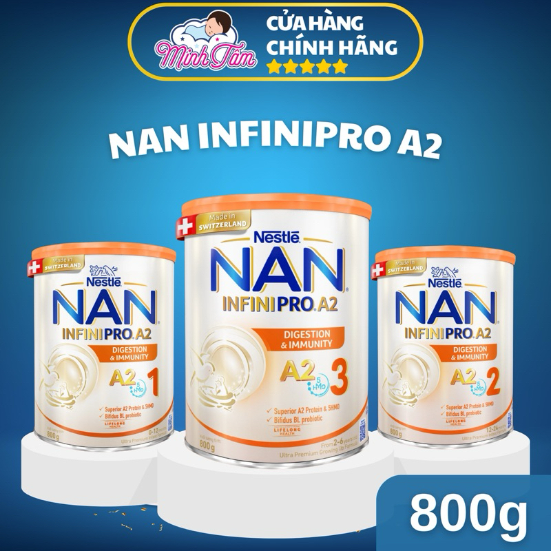 Sữa bột NAN Infini Pro A2 số 1,2,3 (800g)