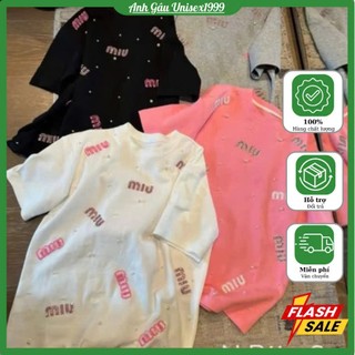 Áo Thun Lông Ngọc Miu Miu Hồng Chẩ Cotton cao Cấp