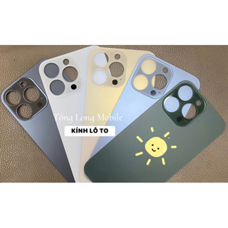 [ TẶNG KEO - KÍNH LỖ TO ] Kính Lưng LỖ TO thay thế cho 13 / 13 PRO / 13 PROMAX