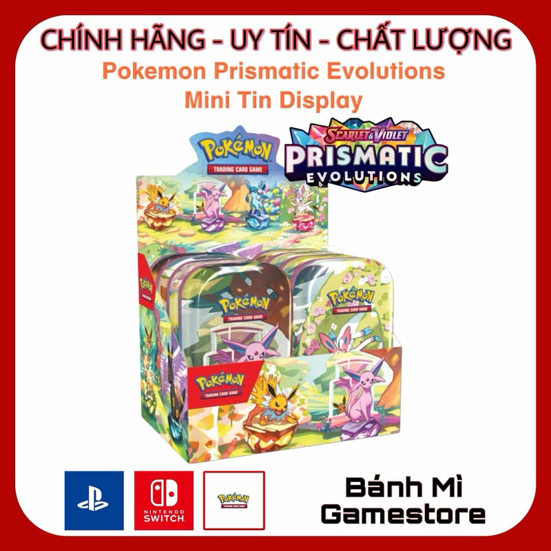 Pokémon TCG: Scarlet & Violet - Prismatic Evolutions Mini Tins Display Box