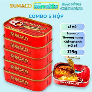 Combo 5 Hộp Cá Mòi Sumaco Sốt Cà Thái Lan [Date Xa] - Hộp 125g Chua Food Ăn Vặt