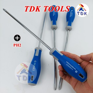 Tô vít 4 cạnh, 2 cạnh cán cao su 6x200mm C-Mart C0034-6.0200