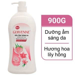  sữa tắm gervenne trắng da hương nước hoa chai 900g  mẫu bao bì mới   