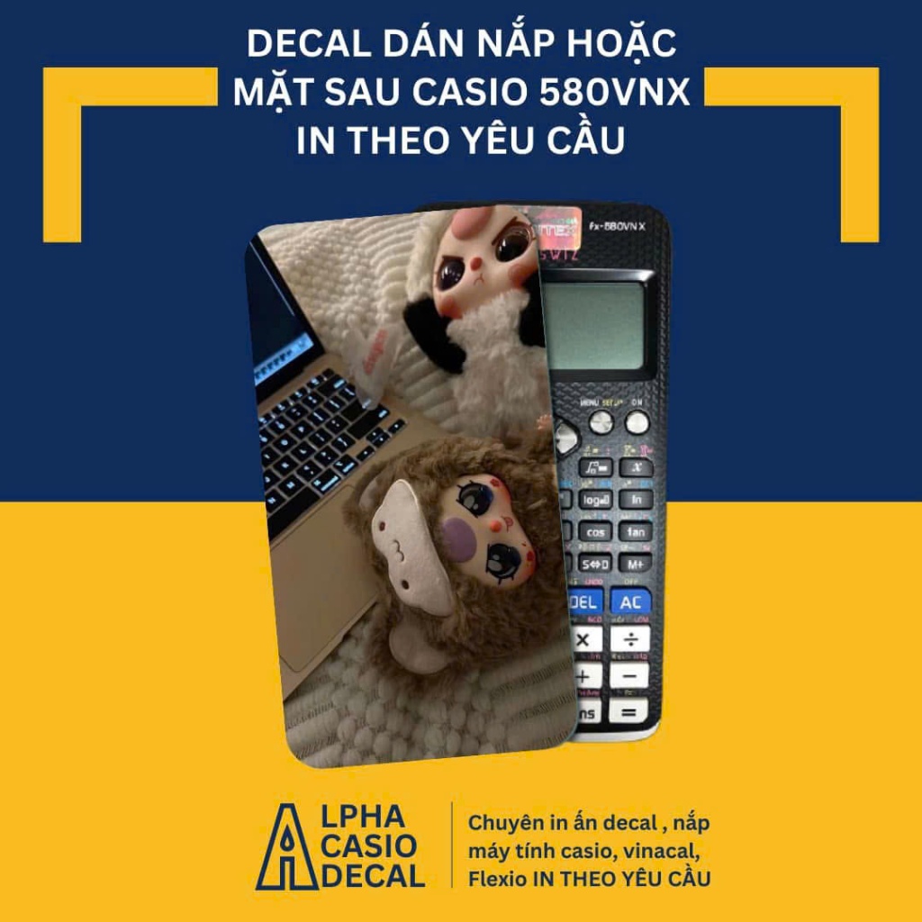 Nắp ốp Baby Three cho máy tính bỏ túi Casio FX 580VNX , 570VN Plus , 570 ES , 880 BTG , 570 ES Plus 