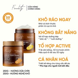  Bộ dưỡng trắng khử thâm mụn Sữa dưỡng trắng da chiết xuất từ Dứa 250g và Kem Dưỡng Trắng Từ Củ Nghệ 250g 