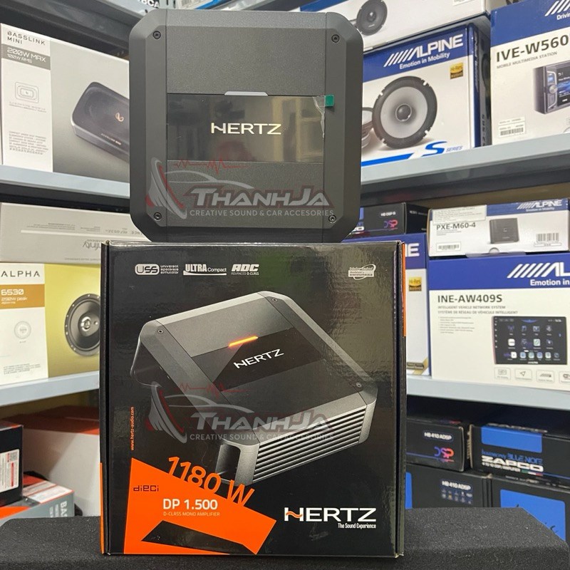 Hertz DP 1.500 Amply Kéo Loa Sub hơi ôtô Italy