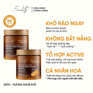  Combo 2 Kem dưỡng trắng giảm viêm nang lông thâm sạm da từ củ nghệ Freshity 200g VER 2 