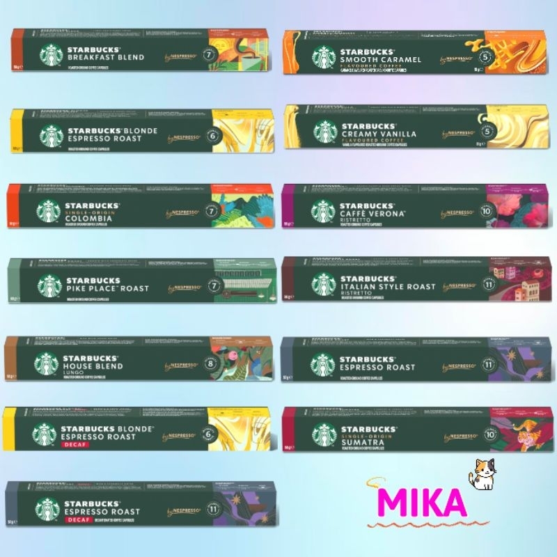 Cà phê viên Starbucks by Nespresso (viên nén nhỏ classic) dành cho máy Nespresso [1 hộp 10 viên]