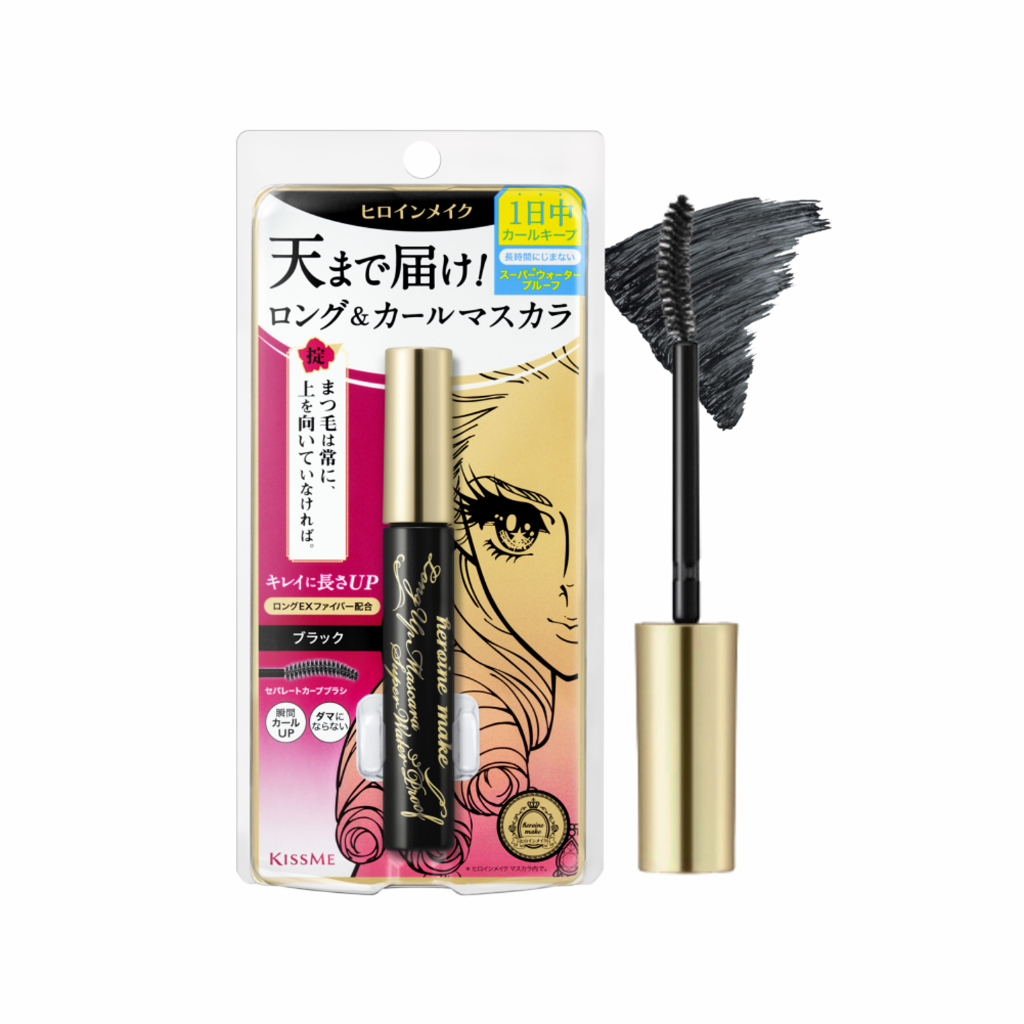 Mascara Chuốt Mi Dạng Màng Phim Nâng Cao Làm Cong, Dài Và Dày Mi Kissme Heroine Mascara Super WP