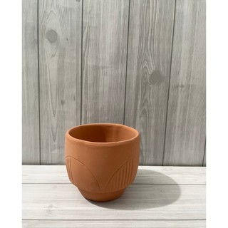 CHẬU ĐẤT NUNG HOA VĂN CÓ ĐẾ TRỒNG CÂY - DECOR
