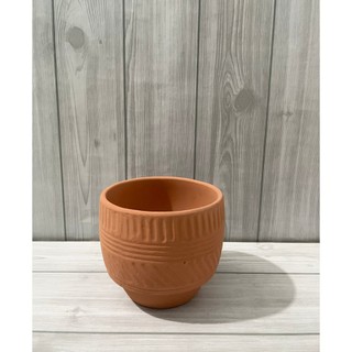 CHẬU ĐẤT NUNG HOA VĂN CÓ ĐẾ TRỒNG CÂY - DECOR