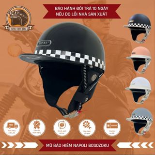 Mũ Bảo Hiểm Napoli Nửa Đầu [FREESHIP] [CHÍNH HÃNG] Nón Bảo Hiểm Napoli Bosozoku Japan Style Vintage