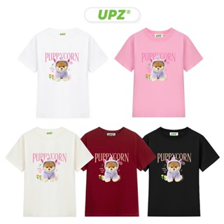 UPZ Áo Thun Baby Tee Tay Ngắn In Hoạ Tiết Chó Kỳ Lân Puppycorn (Đỏ/ Đen/ Kem/ Trắng/ Hồng)
