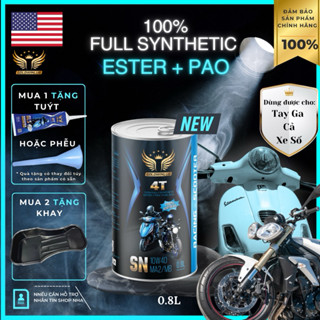 Nhớt cả xe tay ga & xe số MB/MA2 0.8 Lít , GOLDWINLUB, 10W40, 4 thì, 100% dầu tổng hợp, êm, bốc máy, tiết kiệm.