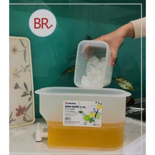 (kho giá sỉ) Bình Nước 3.5L Có Vòi Để Tủ Lạnh Cao Cấp,Đựng Nước Trái Cây Tiện Lợi Đa Năng Ngăn Nắp