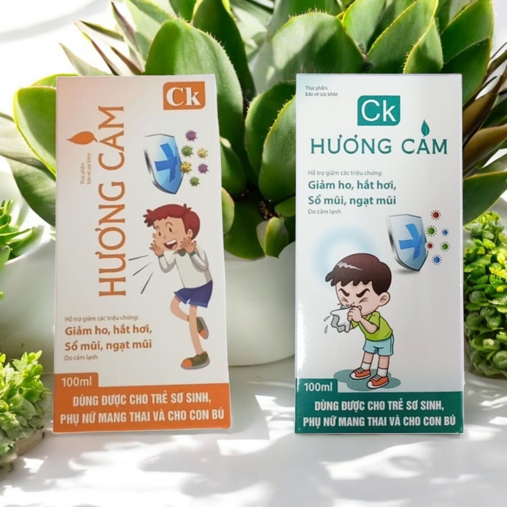 Siro CK hương cam hỗ trợ giảm các các triệu chứng ho hắt hơi sổ mũi ngạt mũi do cảm lạnh 100ml